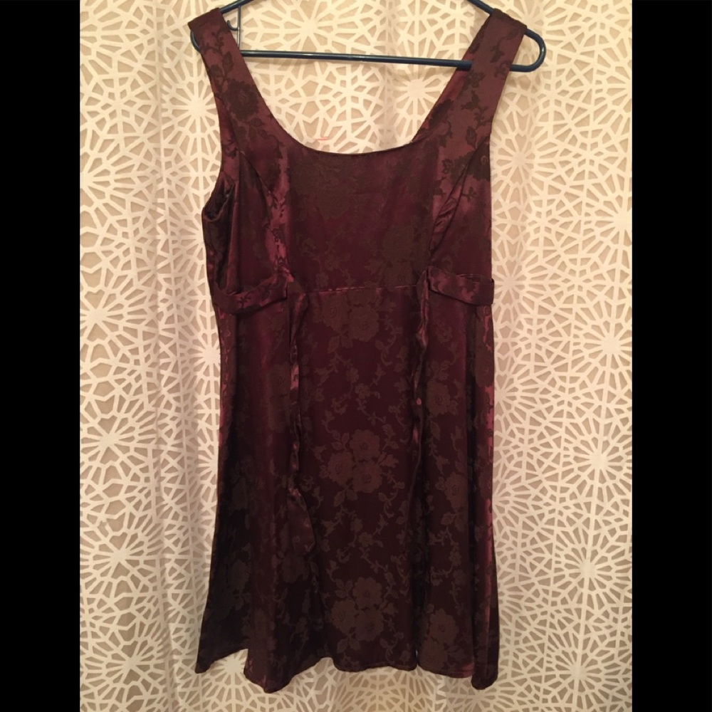 Vintage Satin Brown Dress!